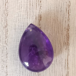 Pendentif pierre naturelle "goutte d'eau" AMÉTHYSTE